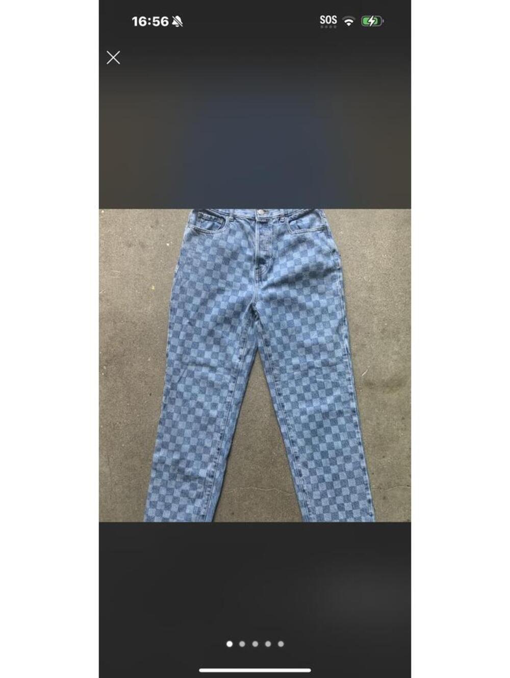 PacSun Women's Blue checker Jeans size 27